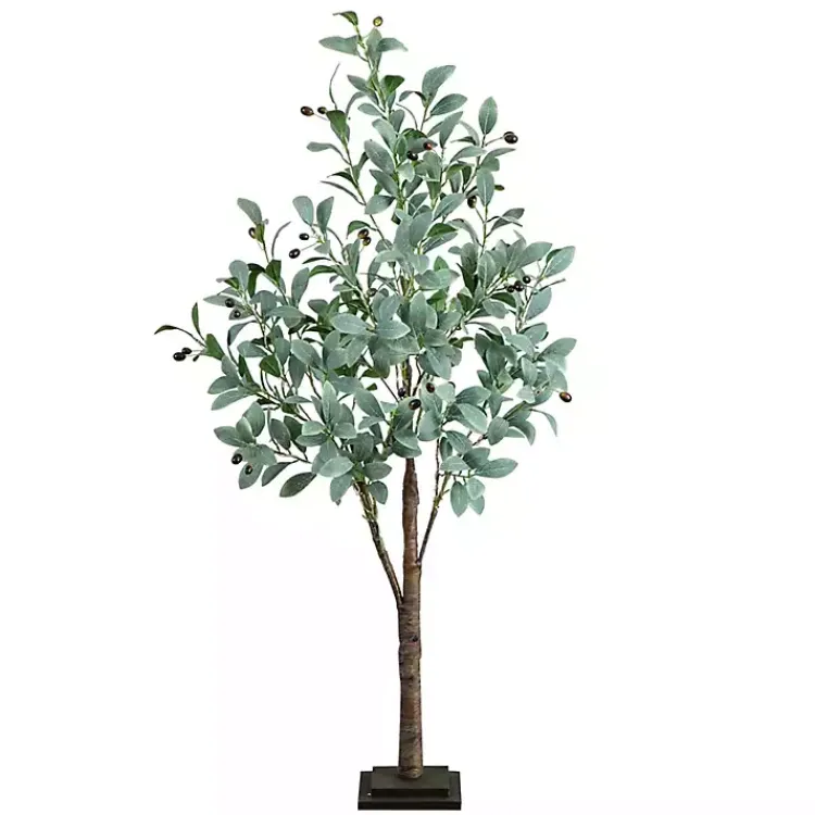 Trees & Topiaries>Kirklands Home Pre-Lit Warm LED Olive Tree, 4 ft.