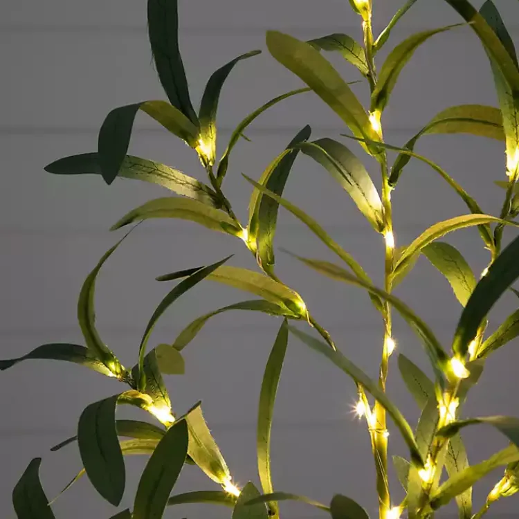 Trees & Topiaries>Kirklands Home Pre-Lit Warm LED Olive Tree, 2 ft.