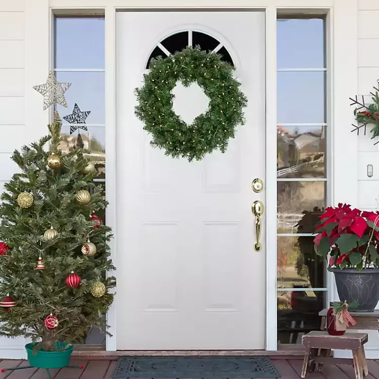 Christmas Wreaths>Kirklands Home Pre-Lit Whitmire Pine Christmas Wreath Green