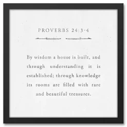 Kirklands Home Proverbs Black Framed Canvas Art Print Outlet