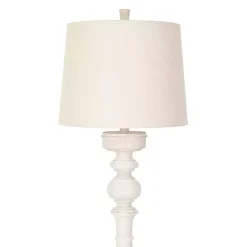 Kirklands Home Prussia White Floor Lamp Ivory