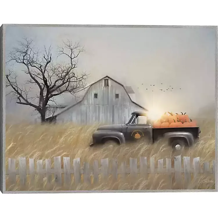 Fall>Kirklands Home Pumpkin Harvest Framed Fall Canvas Art Print