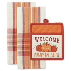 Fall>Kirklands Home Pumpkin Patch 3-pc. Dishtowel and Potholder Set