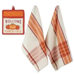 Fall>Kirklands Home Pumpkin Patch 3-pc. Dishtowel and Potholder Set