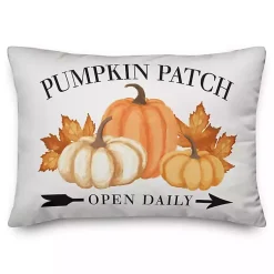 Fall>Kirklands Home Pumpkin Patch with Black Buffalo Check Back Pillow