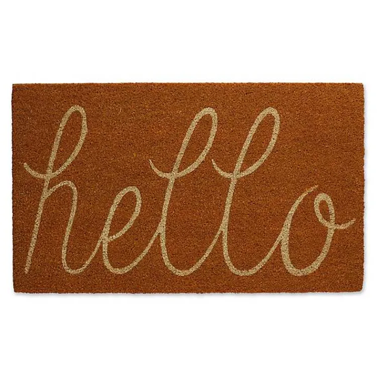 Kirklands Home Pumpkin Spice Hello Doormat Orange Best