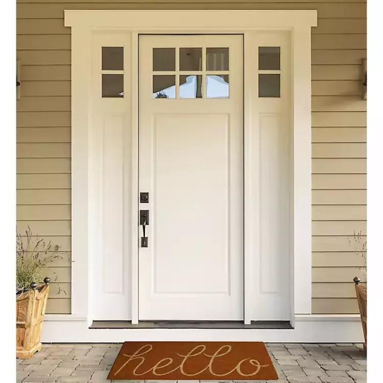 Kirklands Home Pumpkin Spice Hello Doormat Orange Best