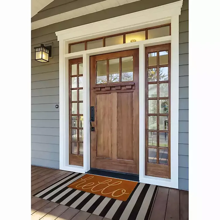 Kirklands Home Pumpkin Spice Hello Doormat Orange Best