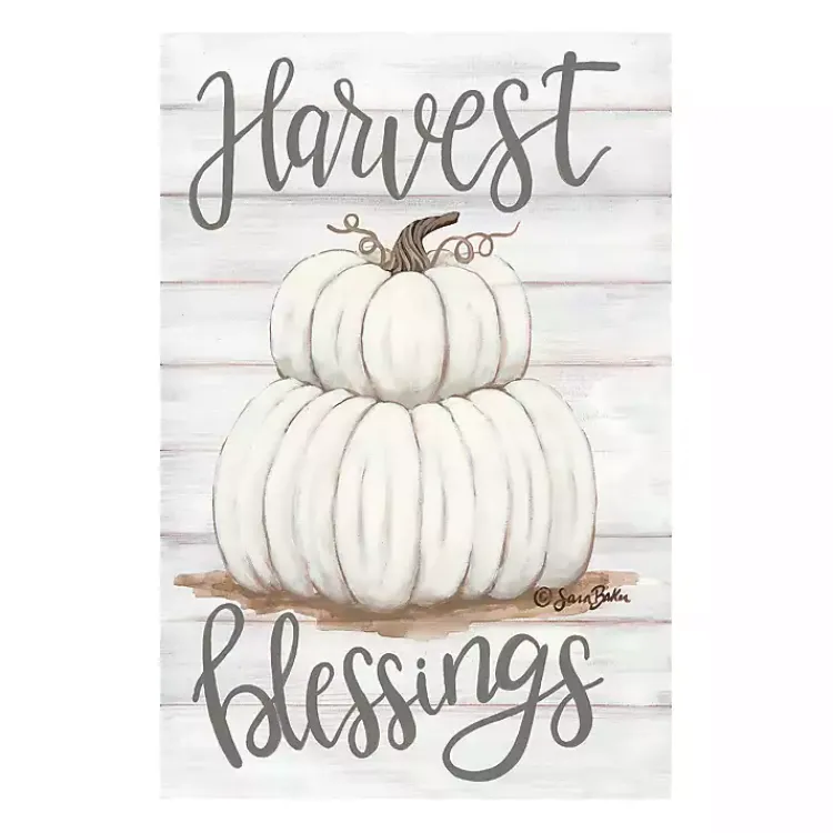 Fall>Kirklands Home Pumpkin Stack Harvest Blessings Canvas Art Print