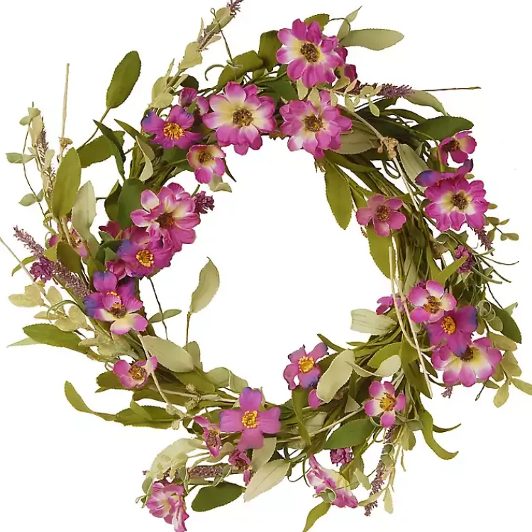Wreaths>Kirklands Home Purple Daisy and Lavender Wreath