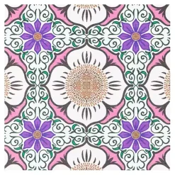 Kirklands Home Purple Flower Stone Bath Mat Outlet