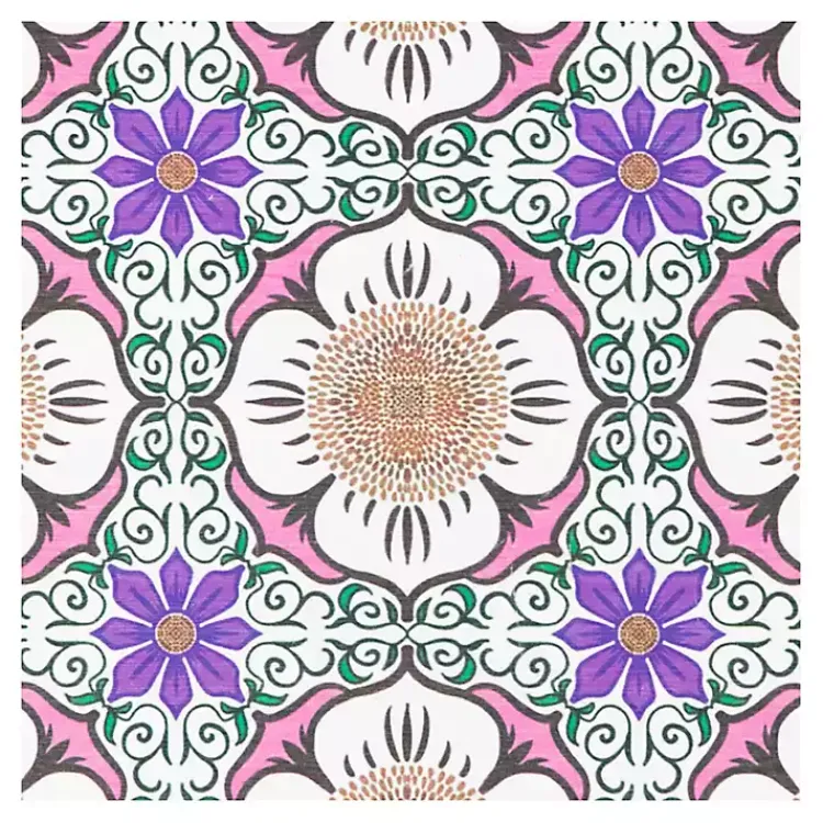 Kirklands Home Purple Flower Stone Bath Mat Outlet