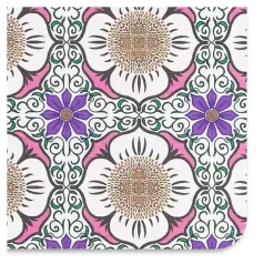 Kirklands Home Purple Flower Stone Bath Mat Outlet