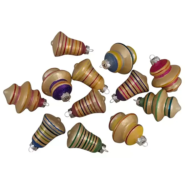 Christmas Ornaments>Kirklands Home Purple Finial and Bell 12-pc. Ornament Set Gold