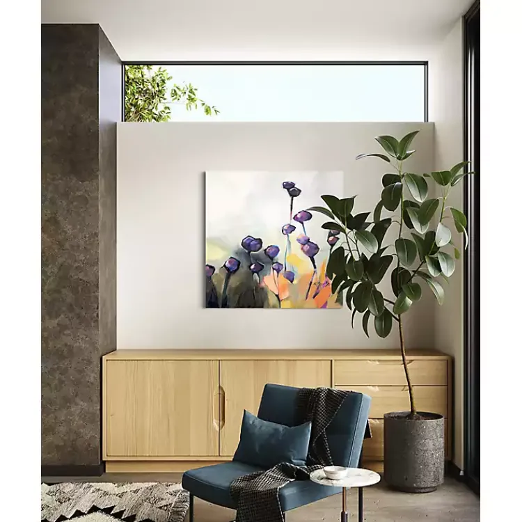 Kirklands Home Purple Poppy Canvas Art Print Outlet