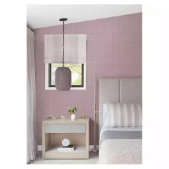 Kirklands Home Textured Faux Fabric Peel & Stick Wallpaper Purple Hot