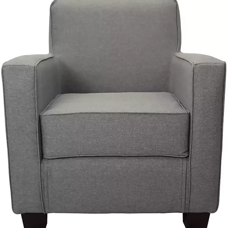 Kirklands Home Quartz Johnston Upholstered Accent Chair Gray Discount