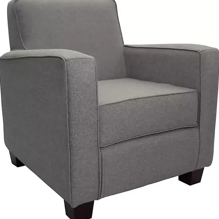 Kirklands Home Quartz Johnston Upholstered Accent Chair Gray Discount