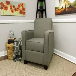 Kirklands Home Quartz Johnston Upholstered Accent Chair Gray Discount