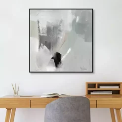Kirklands Home Quiet Framed Canvas Art Print Gray Discount