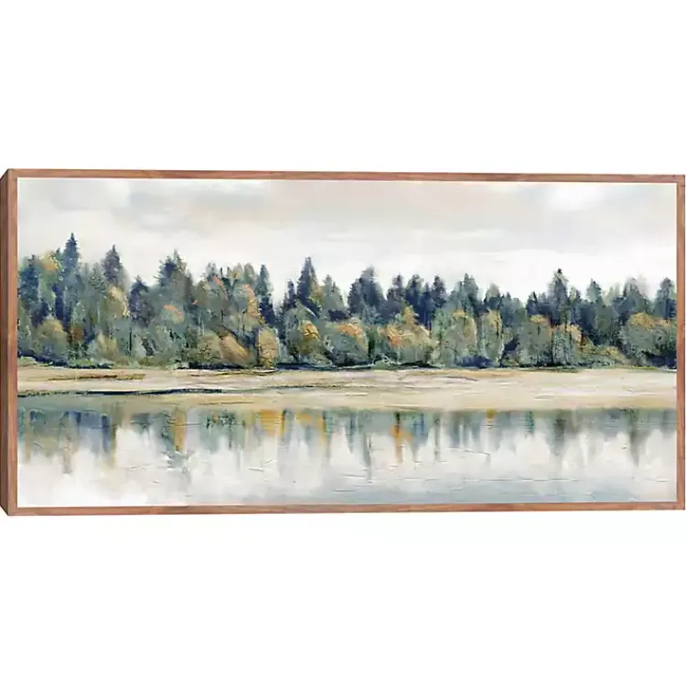 Kirklands Home Quiet Reflections Framed Canvas Art Print New