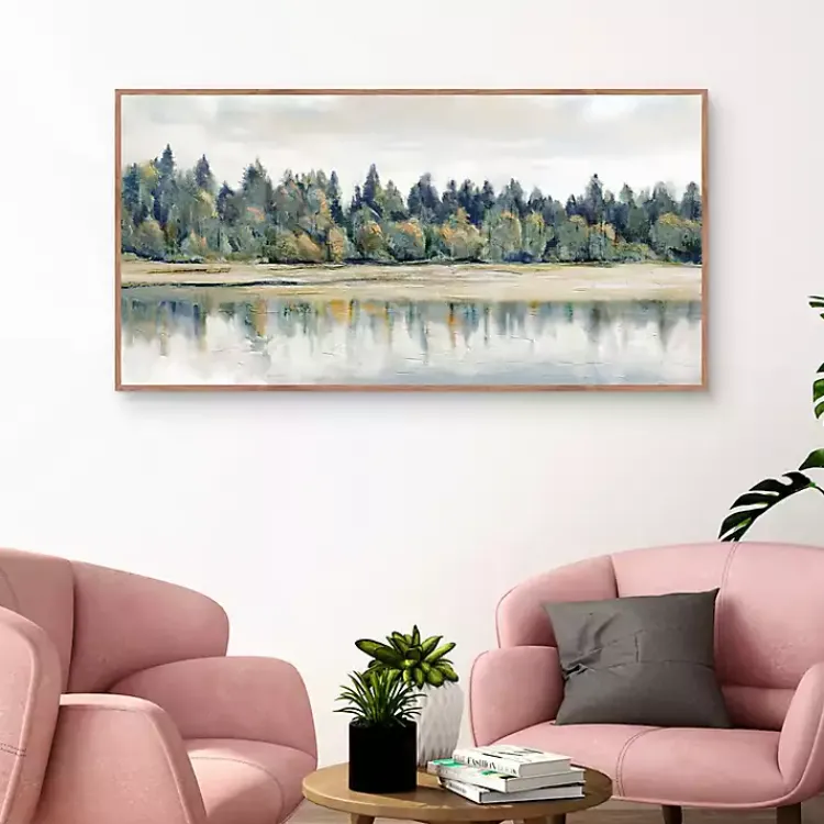 Kirklands Home Quiet Reflections Framed Canvas Art Print New