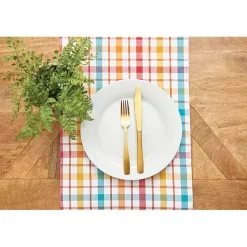 Kirklands Home Radley Plaid Reversible Table Runner Multi Sale