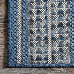 Kirklands Home Raina Blue Tribal Zig Zag Outdoor Rug, 8x10 Online