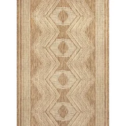 Kirklands Home Raina Tribal Zig Zag Outdoor Rug, 5x8 Brown Discount