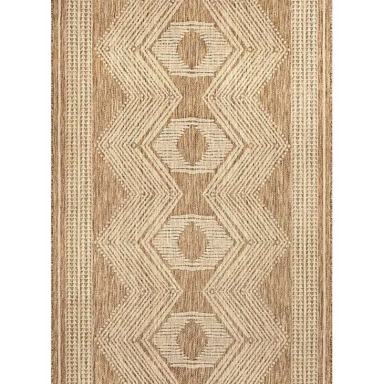 Kirklands Home Raina Tribal Zig Zag Outdoor Rug, 5x8 Brown Discount