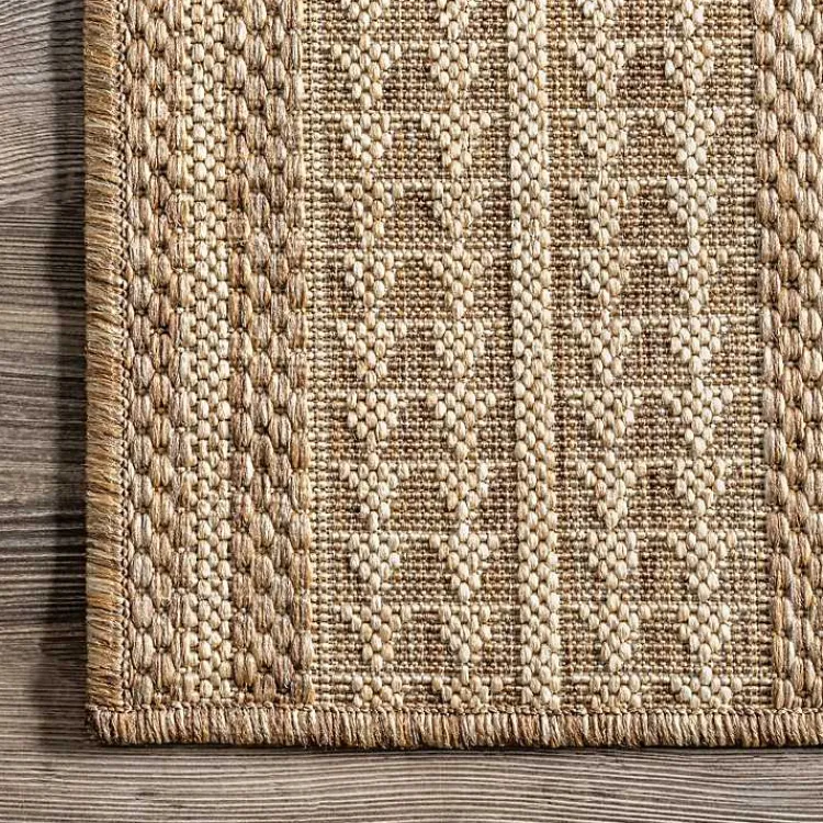 Kirklands Home Raina Tribal Zig Zag Outdoor Rug, 5x8 Brown Discount