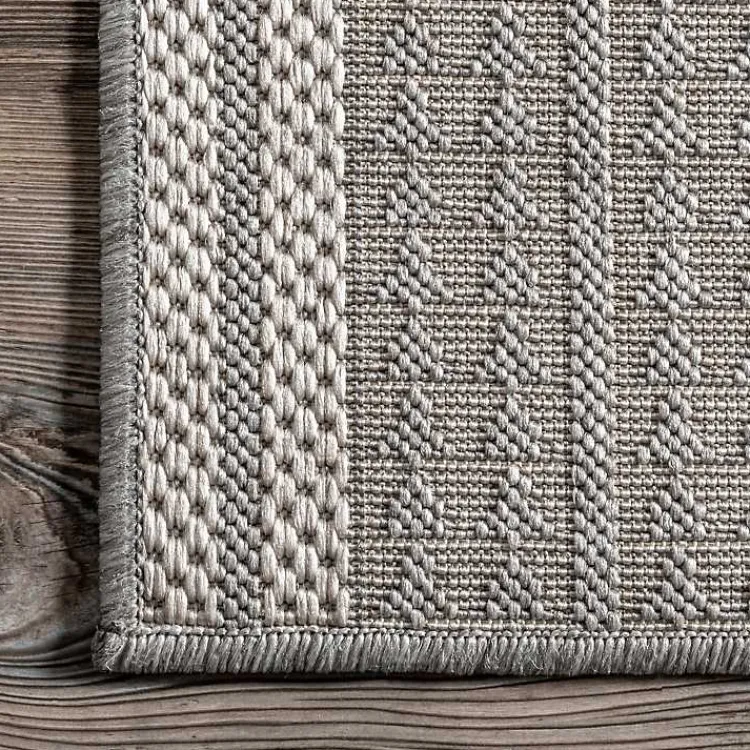 Kirklands Home Raina Tribal Zig Zag Outdoor Rug, 5x8 Gray Best