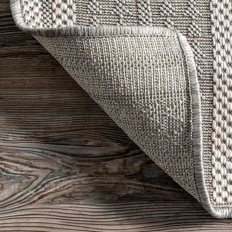 Kirklands Home Raina Tribal Zig Zag Outdoor Rug, 5x8 Gray Best