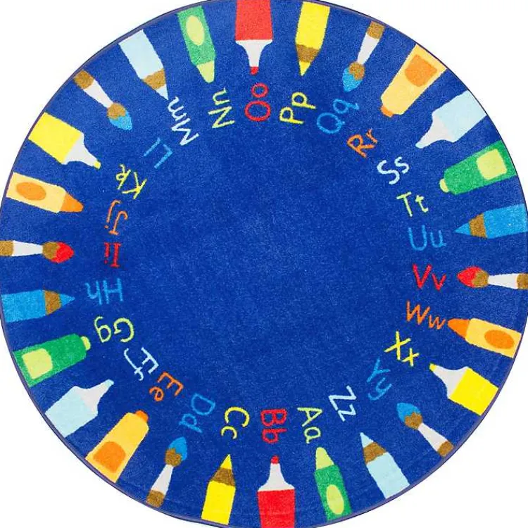 Kirklands Home Rainbow Alphabet Round Rug, 8 ft. Multi Discount
