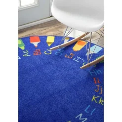 Kirklands Home Rainbow Alphabet Round Rug, 8 ft. Multi Discount