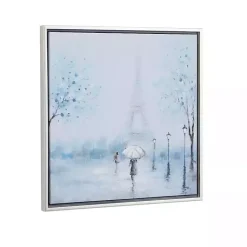 Kirklands Home Rainy Paris Blues Transitional Framed Wall Art Outlet