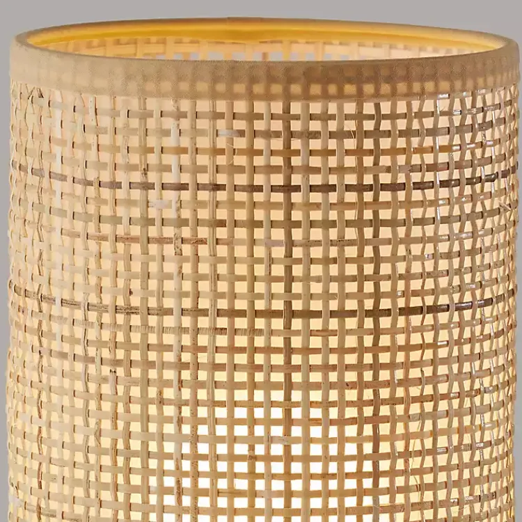 Kirklands Home Rattan Cylinder Shade White Base Table Lamp Best