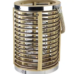 Lanterns>Kirklands Home Rattan Hurricane Lantern with Jute Rope