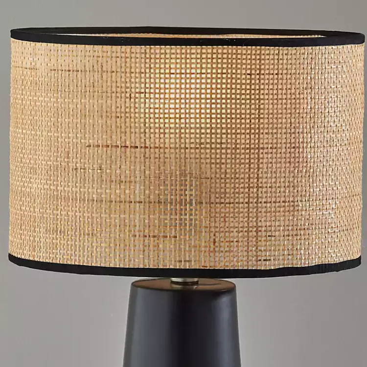Kirklands Home Rattan Shade Base Table Lamp Black Best