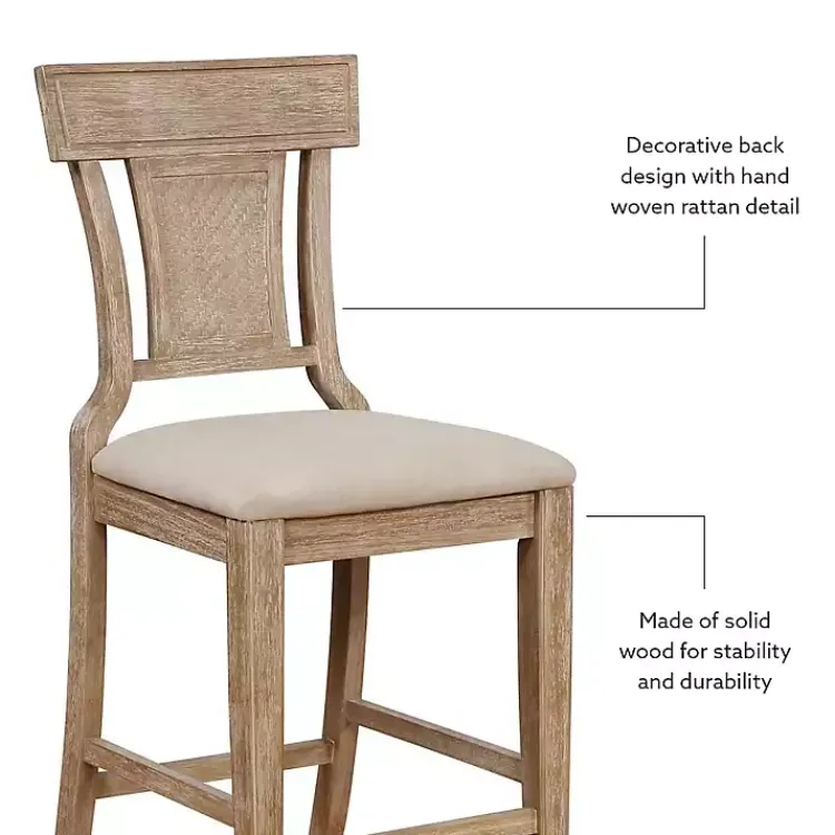 Kirklands Home Ray with Gray Wash Finish Counter Stool Brown Best