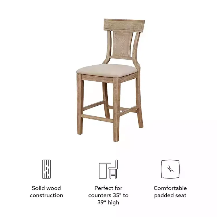 Kirklands Home Ray with Gray Wash Finish Counter Stool Brown Best