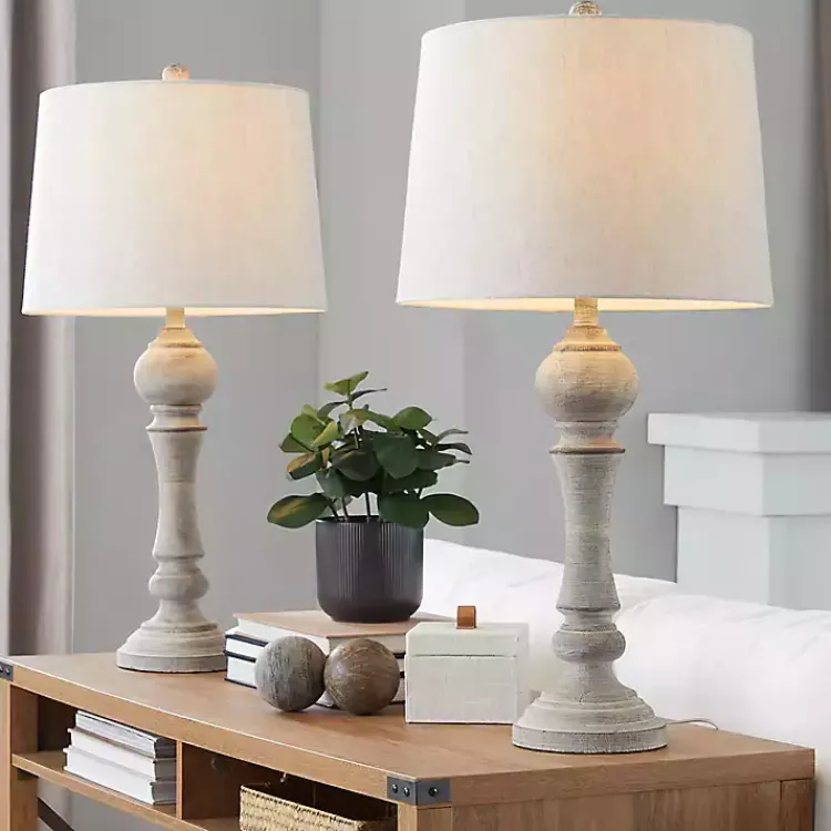 Kirklands Home Reclaimed Wilton Table Lamps, Set of 2 Gray Hot