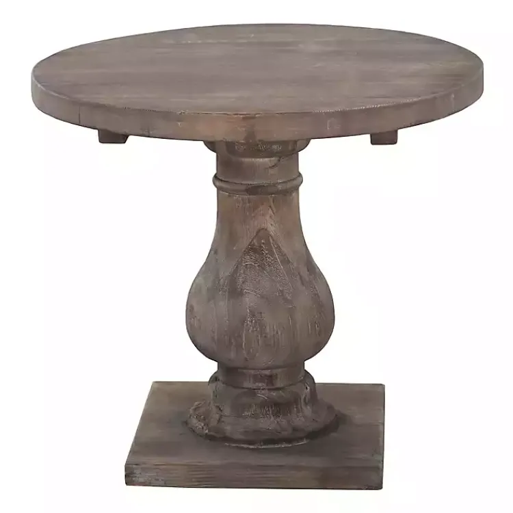 Kirklands Home Reclaimed Pine Caroline Accent Table Brown Outlet