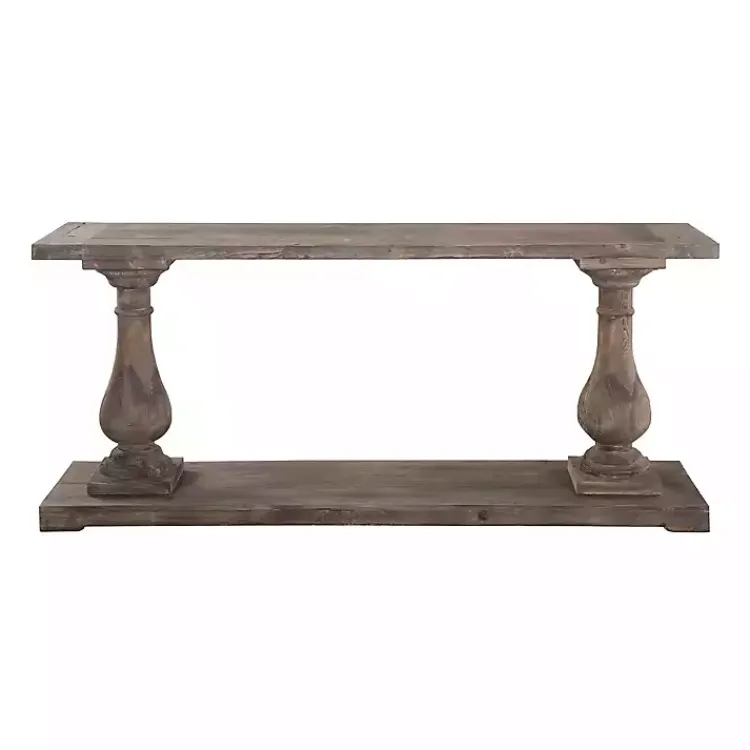 Kirklands Home Reclaimed Pine Caroline Console Table Brown