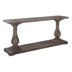 Kirklands Home Reclaimed Pine Caroline Console Table Brown