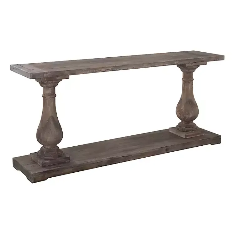 Kirklands Home Reclaimed Pine Caroline Console Table Brown