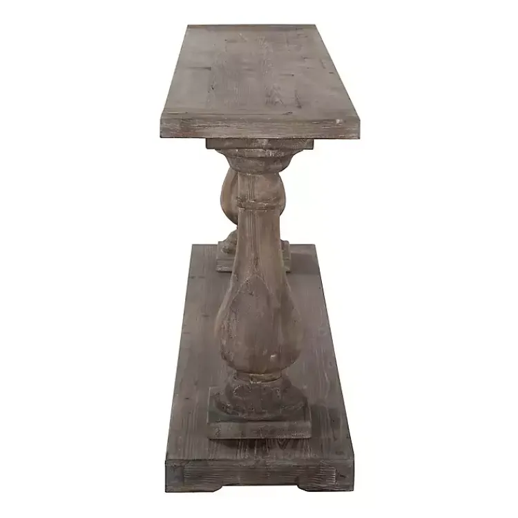 Kirklands Home Reclaimed Pine Caroline Console Table Brown