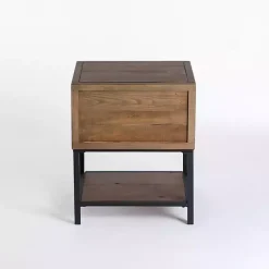 Kirklands Home Reclaimed Wood Accent Table with Keeping Drawers Brown Online