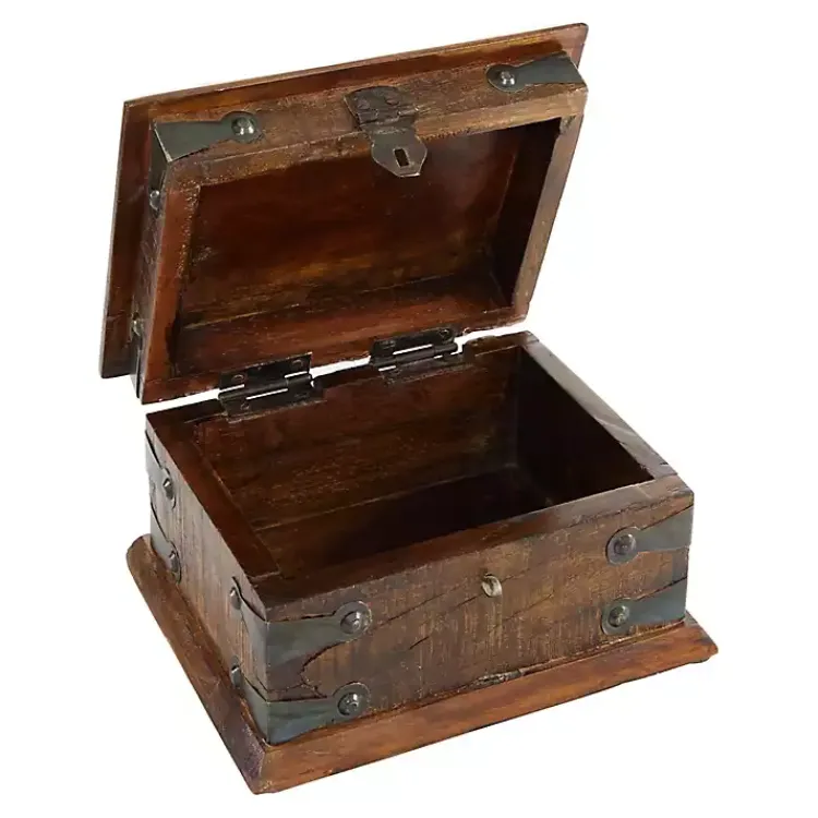 Baskets & Boxes>Kirklands Home Reclaimed Wood Antique Box Set, Set of 3