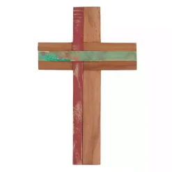 Kirklands Home Reclaimed Wood Cross Wall Plaque Brown Clearance